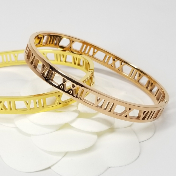 Rose Gold Stainless Steel Number Bracelet NEW - Picture 5 of 8